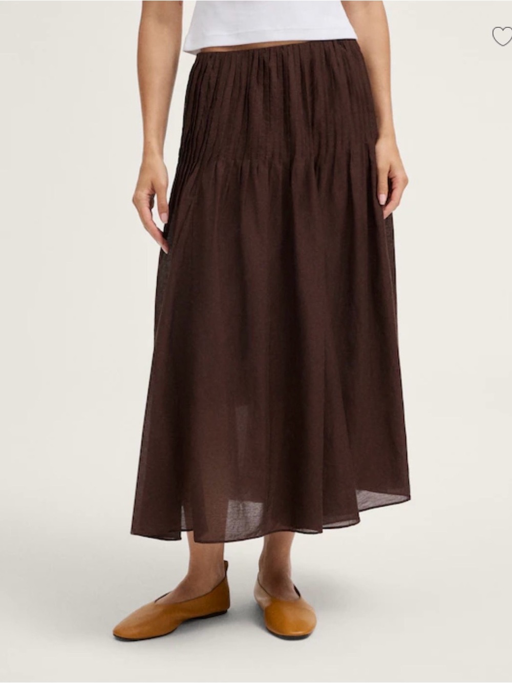 Madewell Pintucked Midi Skirt in Dark Chicory Size XXS. NWT